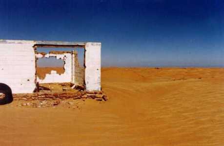 Ruins in the middle of the Namib Desert. Wonder what the story was behind living in such a desolate place.