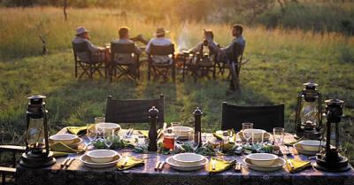 Meals on overland safaris